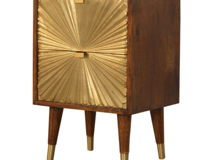 Manila - Nightstand - Brown / Gold