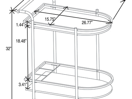 Serving Cart With Wine Rack
