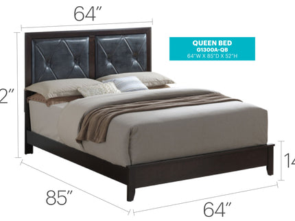 Padded Headboard Bed