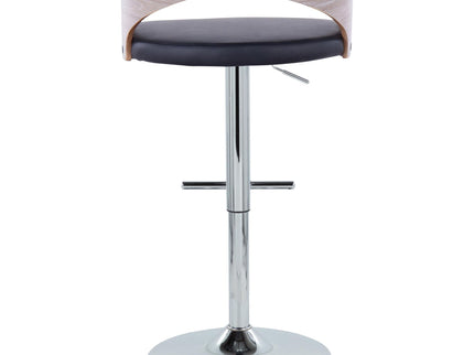 Grotto - Contemporary Adjustable Height Barstool With Swivel With Straight T Footrest (Set of 2)