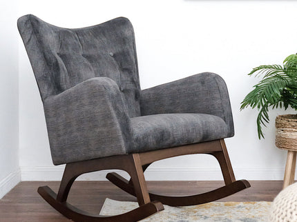 Alistair - Rocking Chair - Brown / Dark Gray