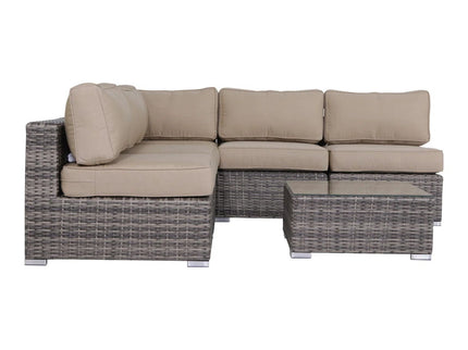 Seating Set With Cushions Handcrafted Wicker Design