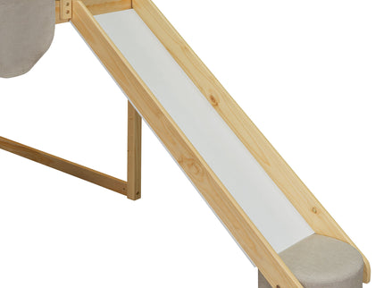 Loft Bed With House Shaped Frame And Tent
