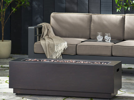 Modern Rectangular Iron Fire Pit 50, 000 Btu