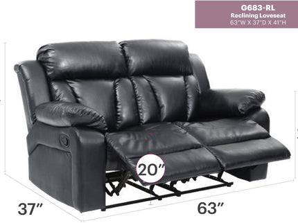 Daria - Cozy Padded Love Seat For Relaxation