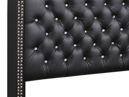 Upholstered Nailhead Trim Chic Bed