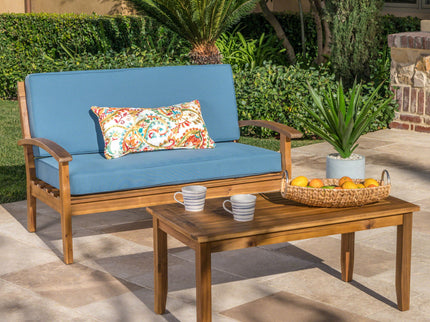 Outdoor Chat Set With Coffee Table And Loveseat