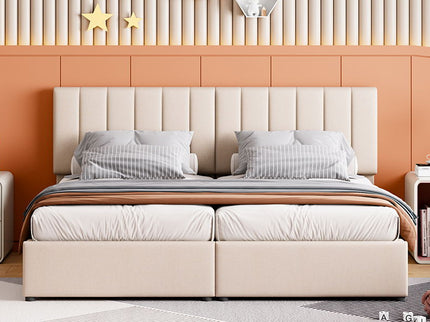 Upholstered Platform Bed With A Hydraulic Storage System