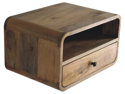 Curved Upper Slot Floating Nightstand