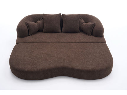 Foldable Sofa Bed, Boneless Couch Convertible Sleeper With 4 Pillows