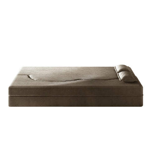 Modern Floor Sofa With 2 Pillows, Convertible Twin Size Folding Mattress For Living Room
