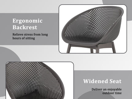 Modern Lounge Chair Set With Round Table