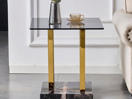 Side Table - Gray / Gold