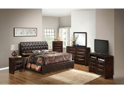 Marilla - King Bed - Dark Brown