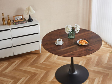 Mid-Century Tulip Dining Table With Round Top
