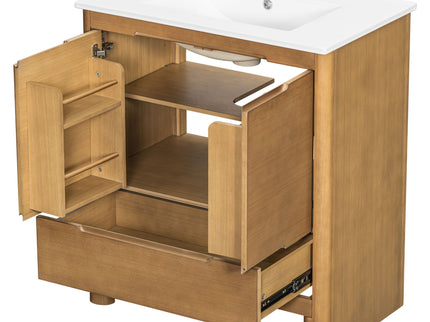 Softened Modern Bathroom Vanity With Sink