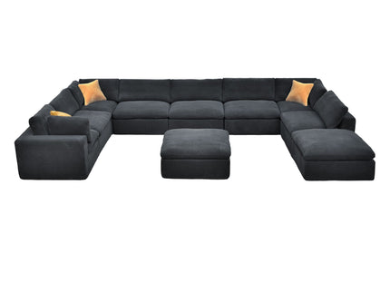 Custom Configuration Modular Sectional With Toss Pillows