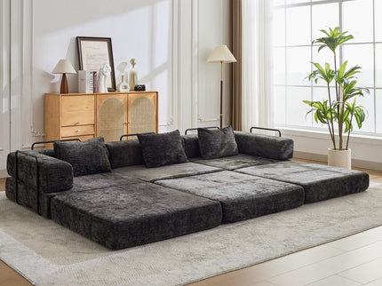 Convertible Floor Sofa Bed, Boneless Modular Sectional Sofa For Living Room