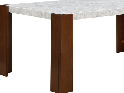 Hettie - Dining Table With Engineered Stone Top - Brown