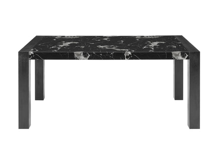 Dining Table And 4 Padded Chairs - Black