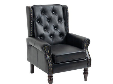 Modern Accent Armchair With Sturdy Wood Legs