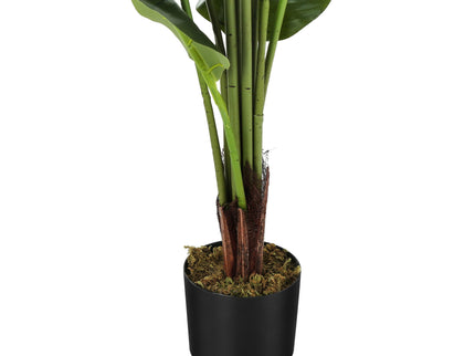 59" Tall, Artificial Plant, Strelitzia Tree, Indoor, Faux, Fake, Floor, Greenery, Potted, Real Touch, Decorative - Green / Black