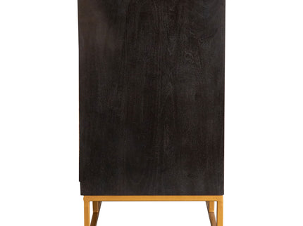Denali - 2 Door Accent Cabinet With Variegated Grain Doors And Soft Base - Walnut