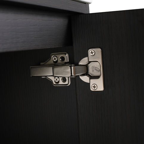 Modern Bathroom Vanity With Ceramic Sink, Freestanding Cabinet, Soft Closing Doors