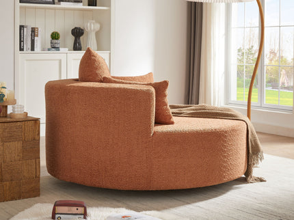 360° Swivel Accent Barrel Chair With 3 Removable Pillows For Living Room