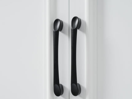 Freestanding Bathroom Vanity, Elegant Design With 4 Doors & 1 Drawer, Adjustable Shelves, Damping Hinges - White