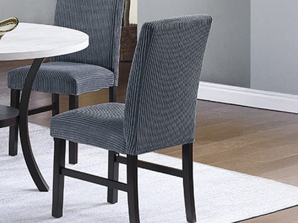 Elegant 5 Piece Dining Set Dark Chairs Top Table With Lower Shelf Kitchen Dining Room