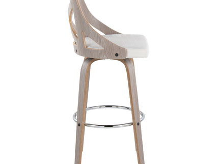 Charlotte - Farmhouse Fixed Height Bar Stool With Round Footrest (Set of 2)