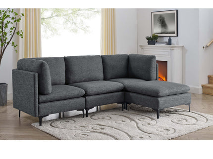 Upholstered Modular Sectional & Tall Legs