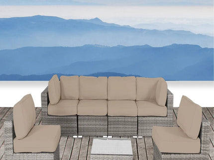 Outdoor Wicker Seating Group With Cushions
