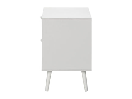 Accent Table & Storage Drawers - White
