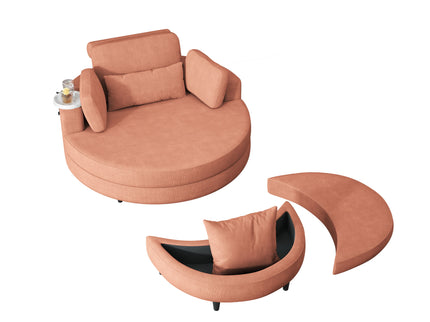 Sofa With Two Throw Pillows And A Waist Pillow With An Extra Tray For Comfortable Seating In Small Apartment Bedrooms