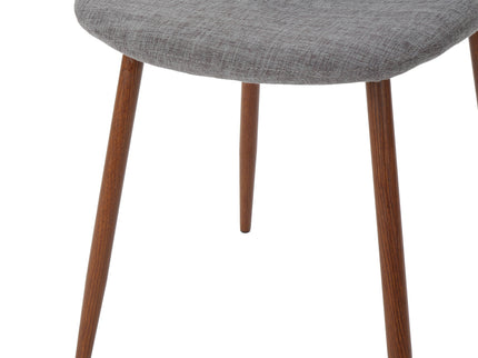 Modern Minimalist Fabric Dining Chair With Iron Legs