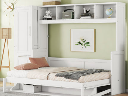 Space Saving Murphy Wall Bed With Closet And Drawers