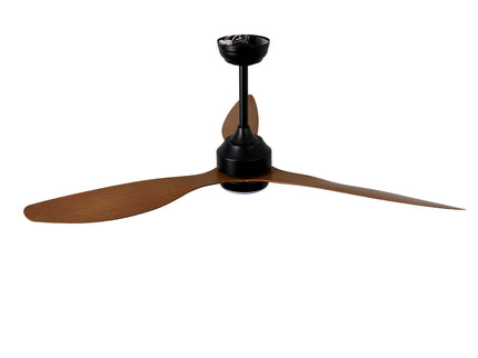Ceiling Fan With Lights Quiet DC Motor 3 Blade Ceiling Fans 6 Speed Levels, Reversible Ceiling Fan - Matte Black / Wood