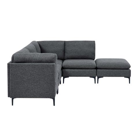 Upholstered Modular Sectional & Tall Legs