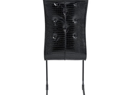 Alligator Skin Upholstered Dining Chairs