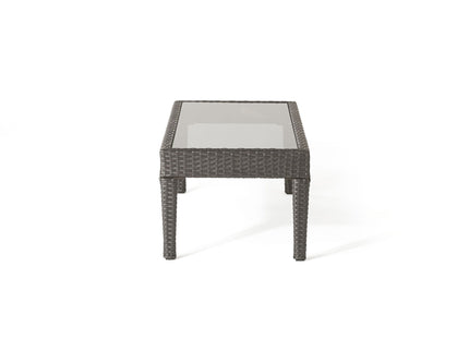 Contemporary Antibes Loveseat & Table Set Outdoor - Gray