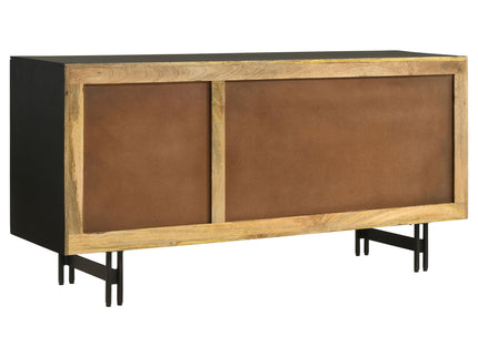 Madrid - 3 Door Accent Cabinet Doors - Natural / Black