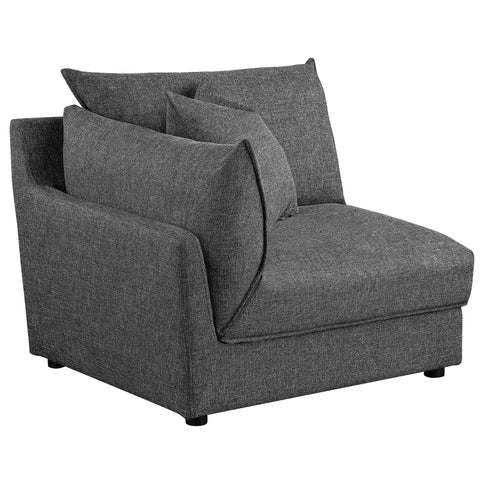 Tomasina - Modular Sofa With Cushions And Padded Arms - Black
