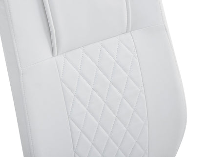 Modern Dining Chairs With Padded Seat, Metal Legs