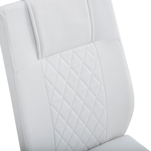 Modern Dining Chairs With Padded Seat, Metal Legs