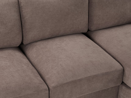 Modern L-Shaped Sectional Sofa With Curved Chaise, USB Ports, And Side Storage Pockets
