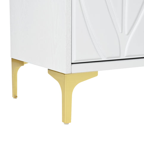 Modern Sideboard Buffet Cabinet With Handleless Press To Open Design With 4 Doors