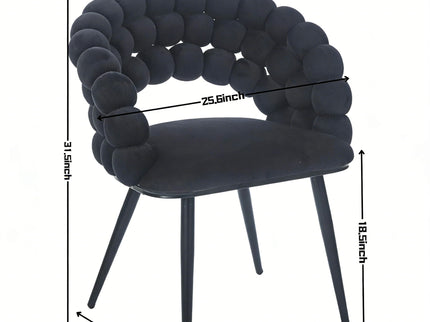 Modern Chair With Tube Legs, Soft Cushions And Comfortable Backrest
