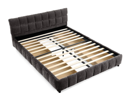 Modern Platform Bed Frame With Thick Fabric